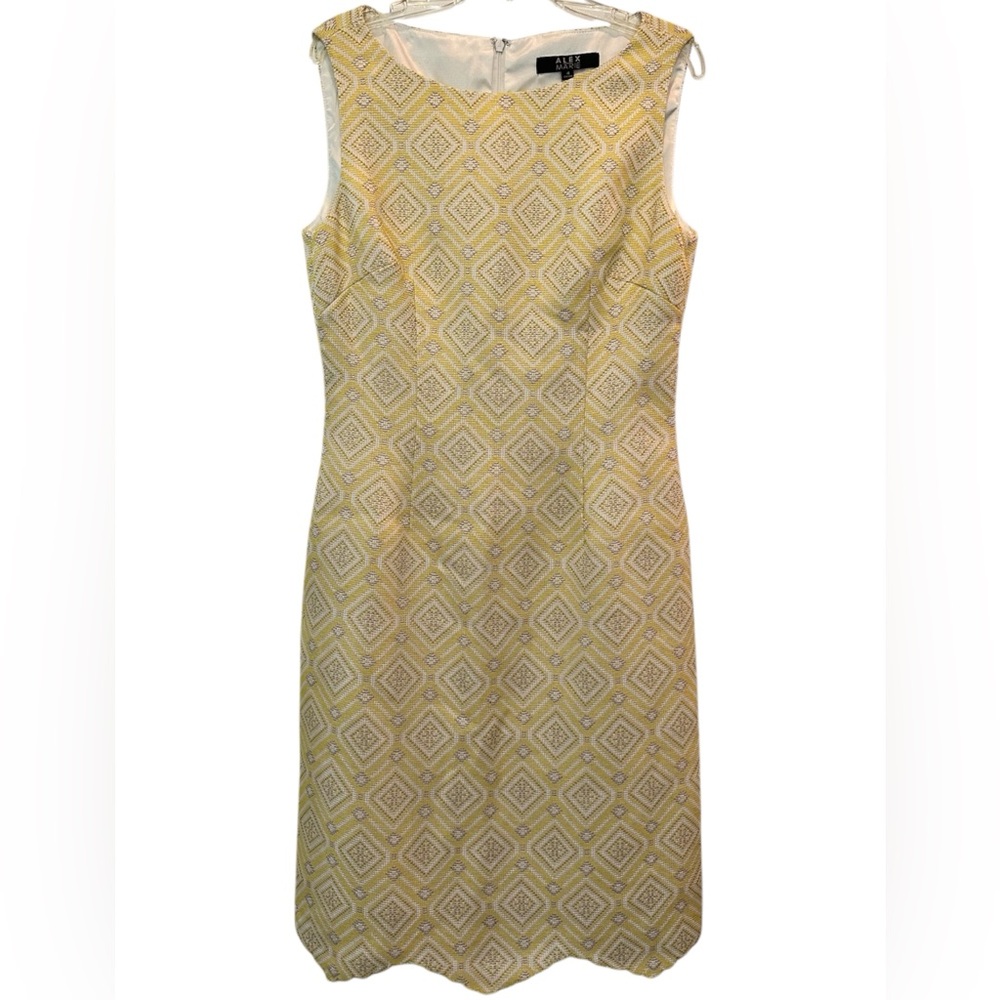 Alex Marie yellow sleeveless dress size 4